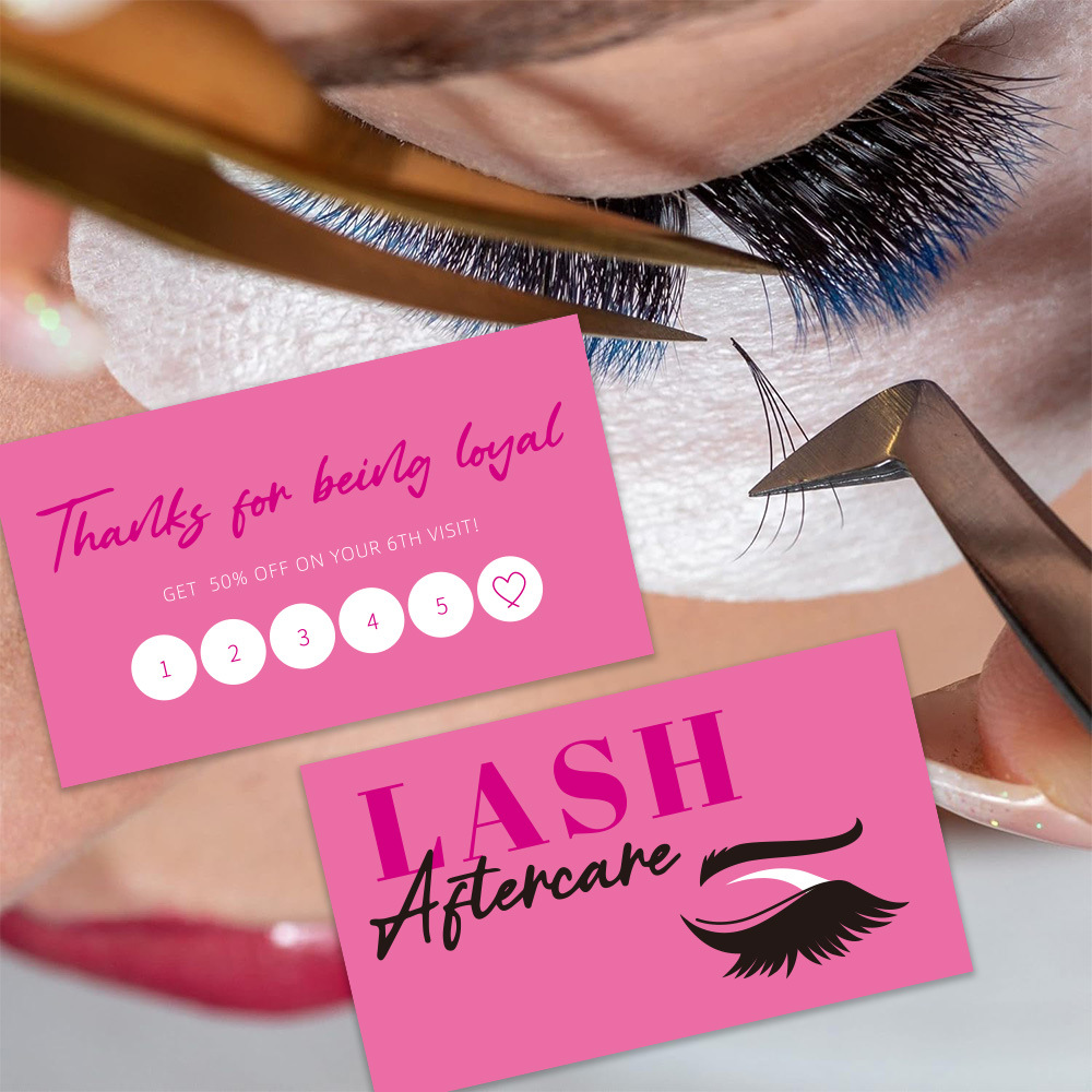 Eyelash Extension Single Lash - 50pcs Shining Eyelash Business Card Lash