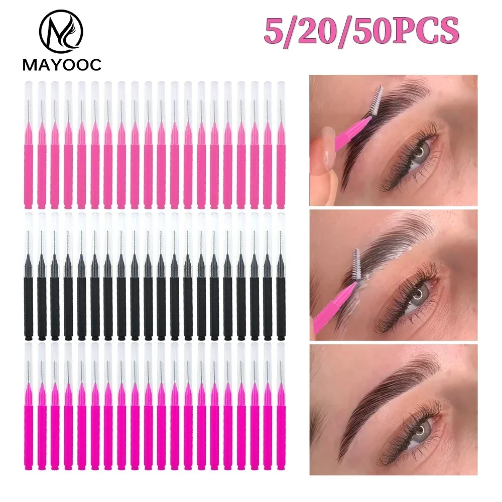 Eyelash Extension Fan - 5/10/50PCS Mini Eyebrow Brush Brow Perm
