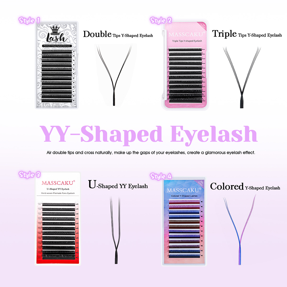 MASSCAKU U Shape YY False Eyel - đánh giá và giá Funny Eyelash Extension