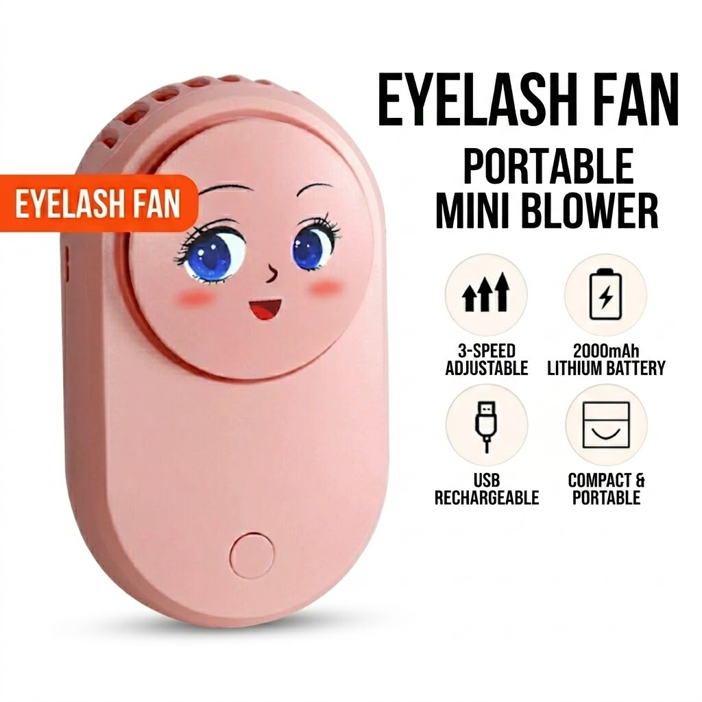 USB Portable Mini Eyelash Fan  - đánh giá và giá Eyelash Extension Fan