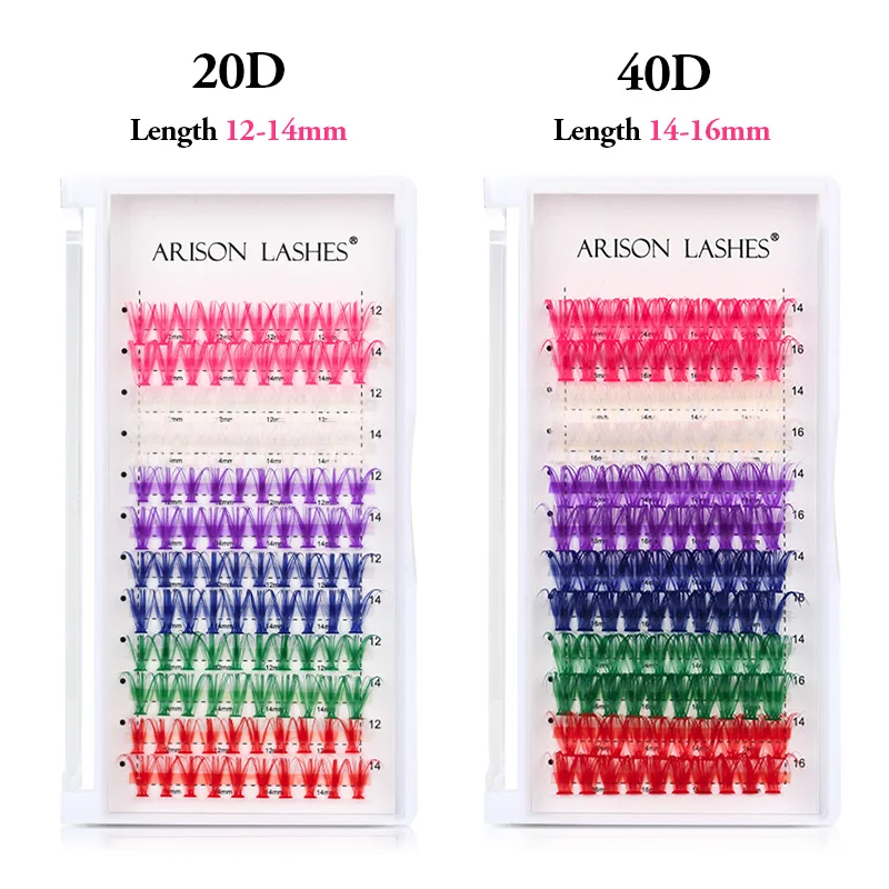 ARISON 12 Rows Mixed Colored C - đánh giá và giá Funny Eyelash Extension