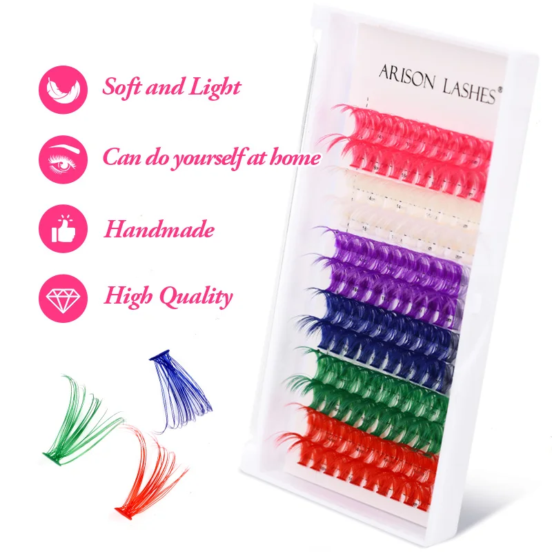 ARISON 12 Rows Mixed Colored C - đánh giá và giá Funny Eyelash Extension