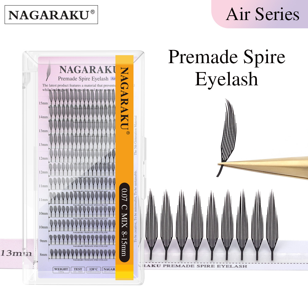 NAGARAKU Premade Spire Eyelash - đánh giá và giá Funny Eyelash Extension