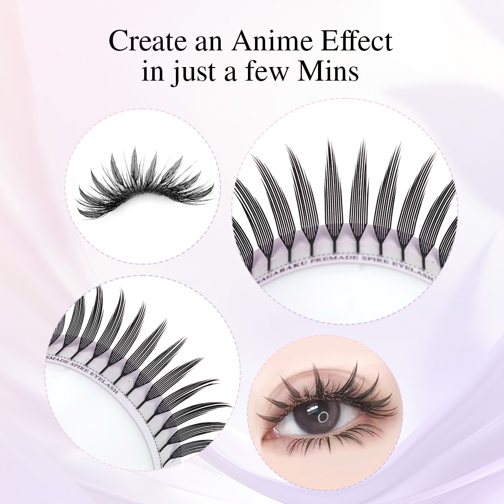 NAGARAKU Premade Spire Eyelash - đánh giá và giá Funny Eyelash Extension