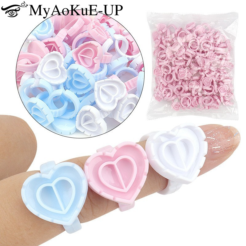 100Pcs Disposable Glue Ring Ho - đánh giá và giá Eyelash Extension Fan