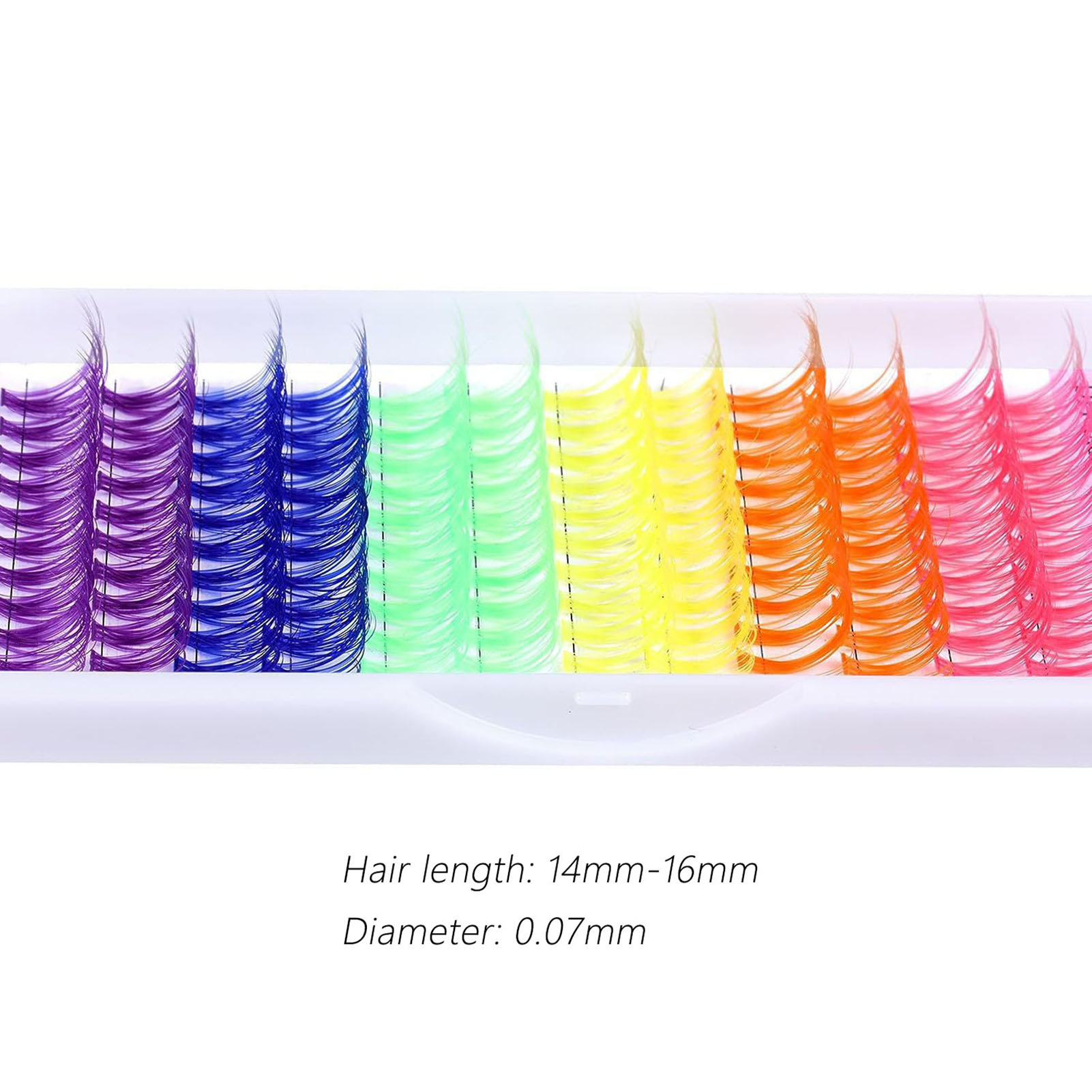 14/16mm D Curl Colorful Indivi - đánh giá và giá Funny Eyelash Extension