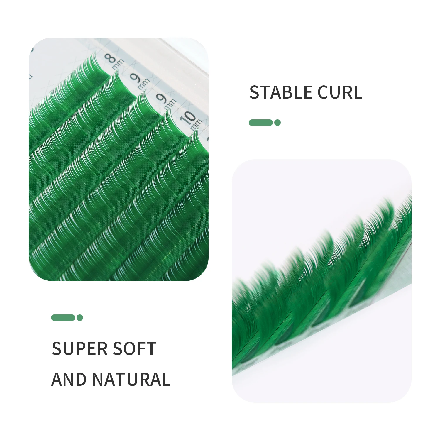 GLAMLASH Màu Làn Mi Tím Xanh N - đánh giá và giá Eyelash Extension Human Hair