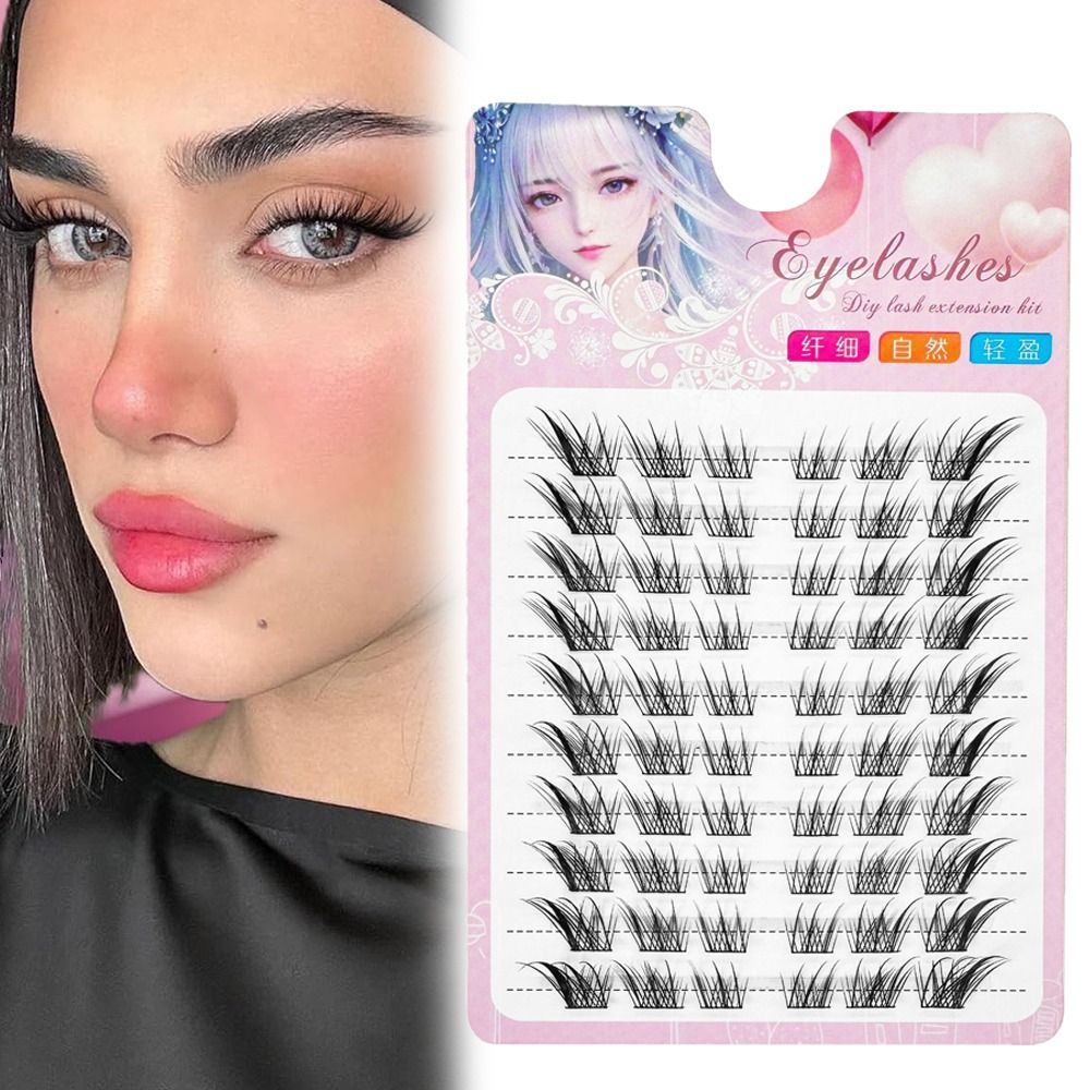 3D Cat Eye Clusters Lashes Nat - đánh giá và giá Eyelash Extension Human Hair