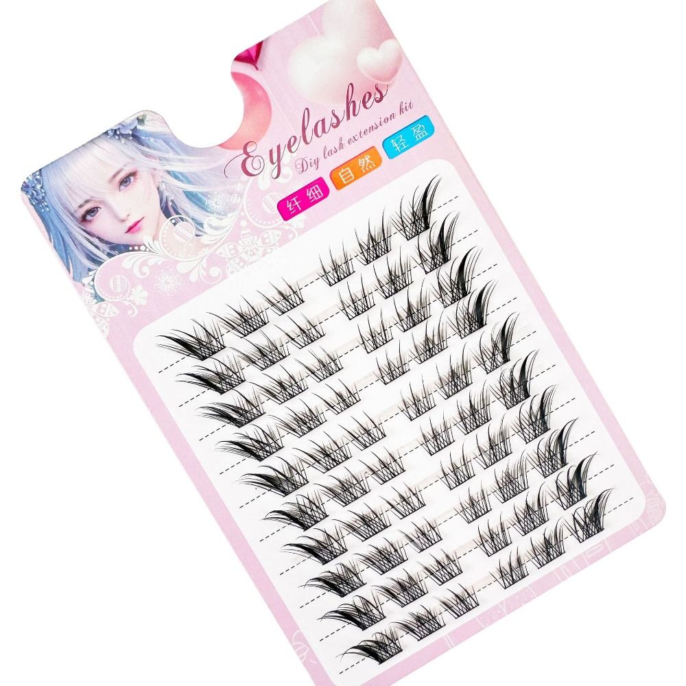 3D Cat Eye Clusters Lashes Nat - đánh giá và giá Eyelash Extension Human Hair