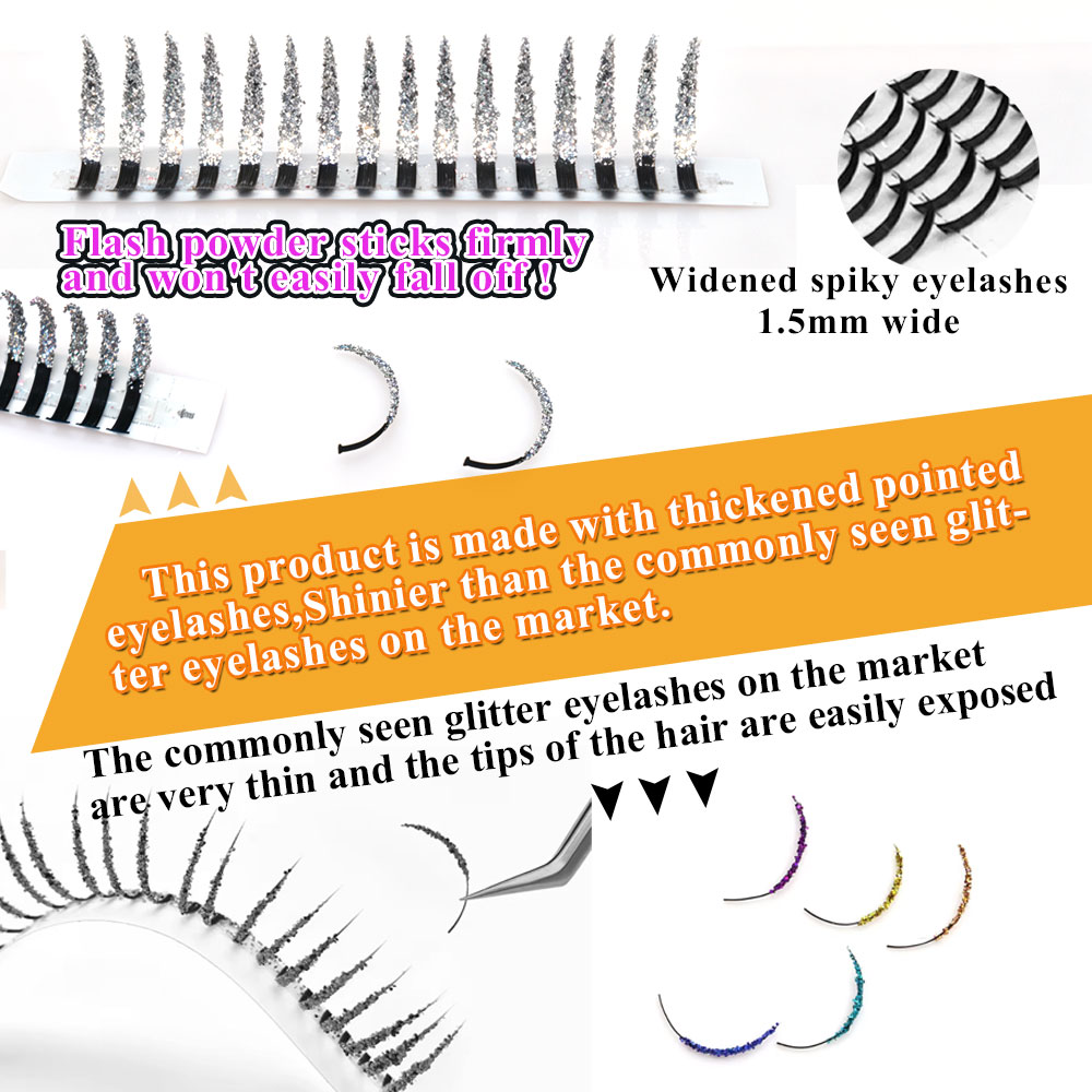 Color Glitter DIY Cluster Lash - đánh giá và giá Funny Eyelash Extension