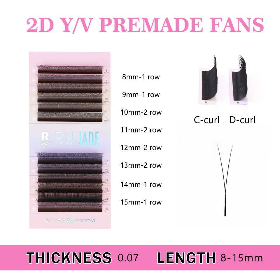 RUJADE 2D Y Shape Lashes Mesh  - đánh giá và giá Eyelash Extension Single Lash